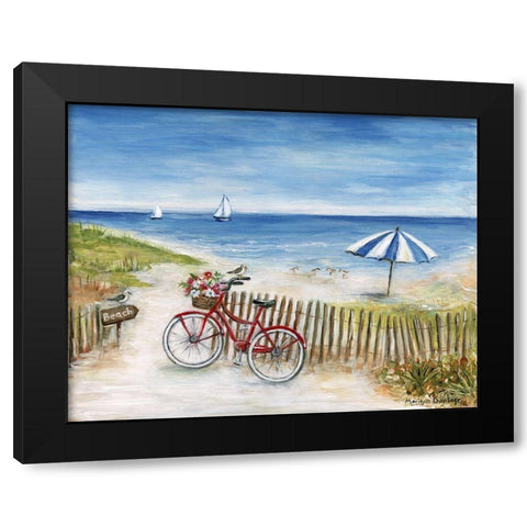 Beach Ride II Black Modern Wood Framed Art Print with Double Matting by Dunlap, Marilyn