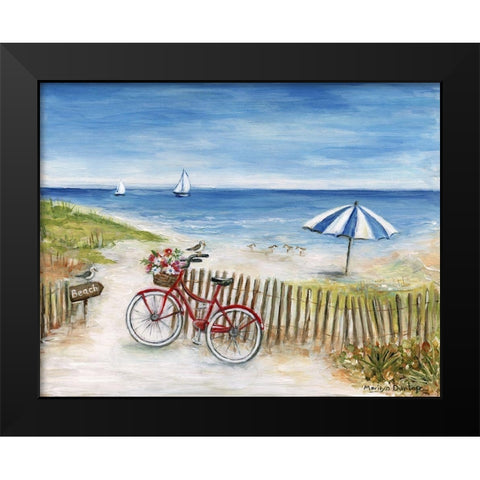 Beach Ride II Black Modern Wood Framed Art Print by Dunlap, Marilyn