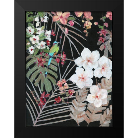 Tropical Midnight I Black Modern Wood Framed Art Print by Swatland, Sally