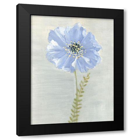 Jardin Bleu II Black Modern Wood Framed Art Print with Double Matting by Swatland, Sally