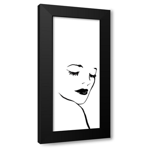 Fashion Sketch I Black Modern Wood Framed Art Print with Double Matting by Robinson, Carol