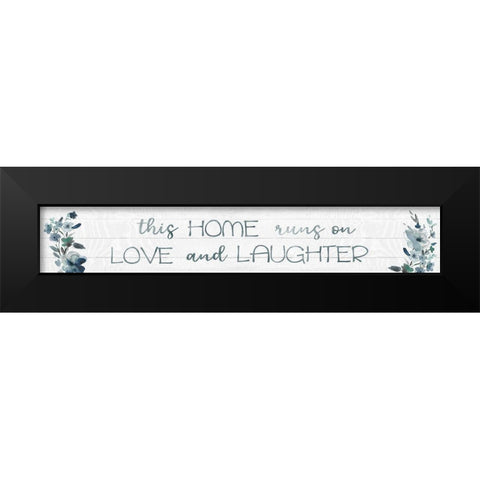 Love and Laughter Black Modern Wood Framed Art Print by Robinson, Carol