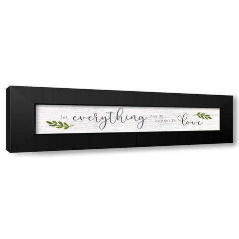 Done In Love Black Modern Wood Framed Art Print with Double Matting by Carpentieri, Natalie