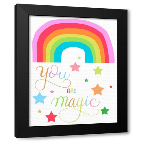 You are Magic Black Modern Wood Framed Art Print by Santiago, Daniela