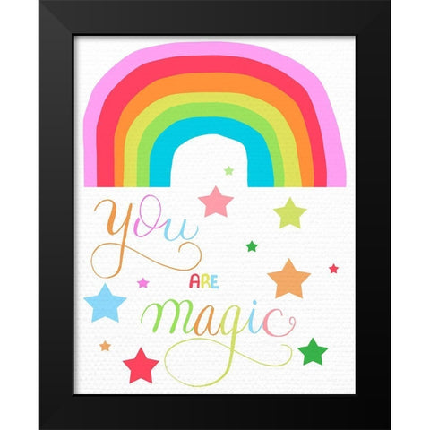 You are Magic Black Modern Wood Framed Art Print by Santiago, Daniela