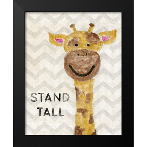 Safari Stand Tall Black Modern Wood Framed Art Print by Carpentieri, Natalie