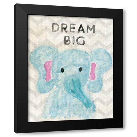 Safari Dream Big Black Modern Wood Framed Art Print with Double Matting by Carpentieri, Natalie