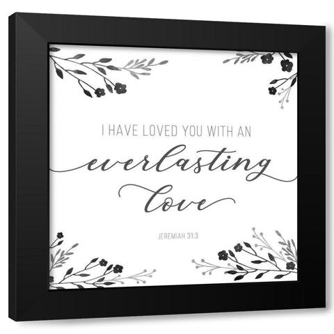 Everlasting Love Black Modern Wood Framed Art Print by Murray, Amanda