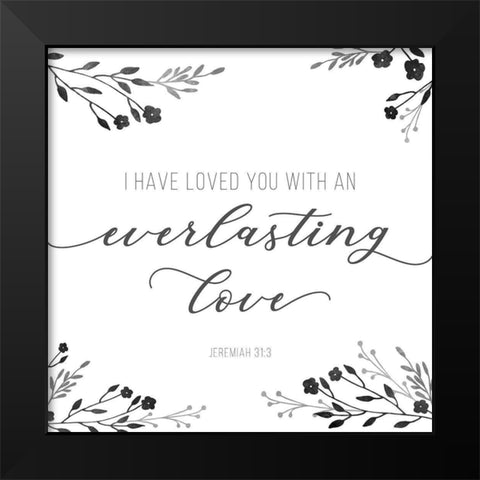Everlasting Love Black Modern Wood Framed Art Print by Murray, Amanda