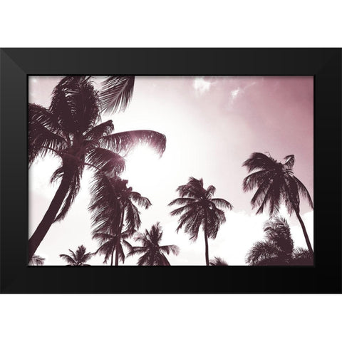 Palm Sunshine Black Modern Wood Framed Art Print by Carpentieri, Natalie