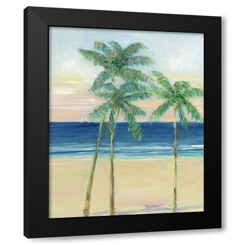 Paradise Palm Black Modern Wood Framed Art Print with Double Matting by Swatland, Sally