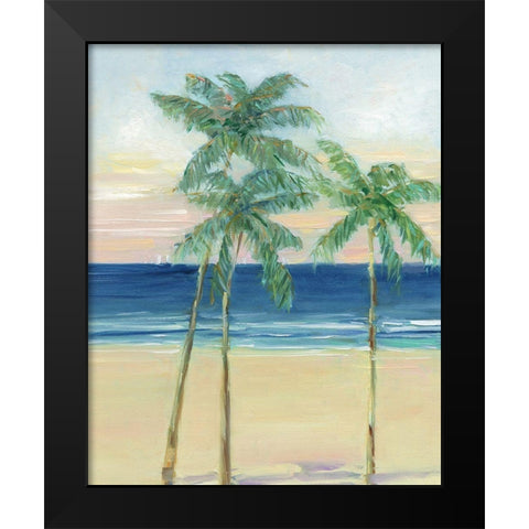 Paradise Palm Black Modern Wood Framed Art Print by Swatland, Sally