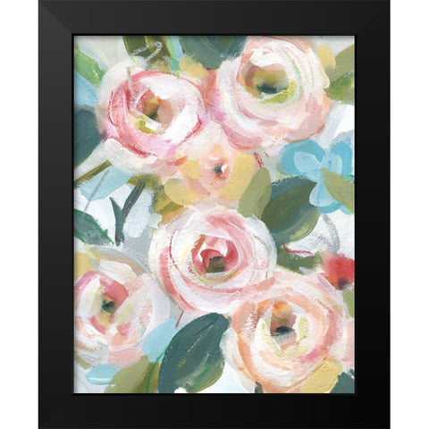 Daring Blooms Black Modern Wood Framed Art Print by Robinson, Carol