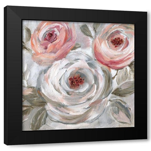 Shades of Blush Black Modern Wood Framed Art Print with Double Matting by Nan
