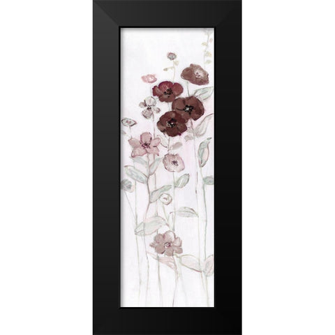 Fields of Burgundy Blush II Black Modern Wood Framed Art Print by Swatland, Sally