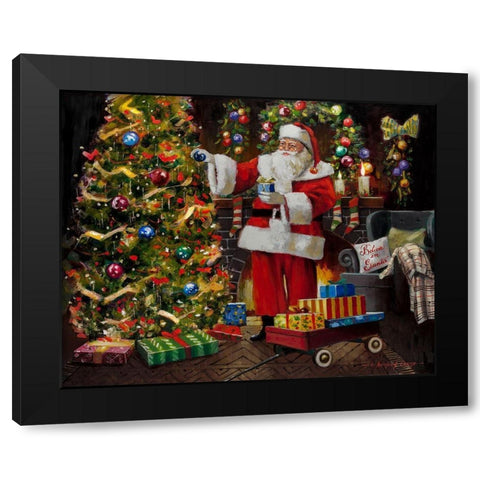 Letter to Santa Black Modern Wood Framed Art Print by Orme, E. Anthony