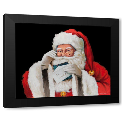 Letter to Santa Black Modern Wood Framed Art Print with Double Matting by Orme, E. Anthony