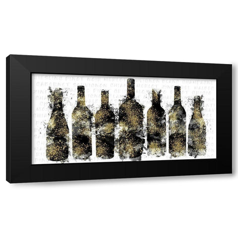 Wine Selection Black Modern Wood Framed Art Print with Double Matting by Carpentieri, Natalie