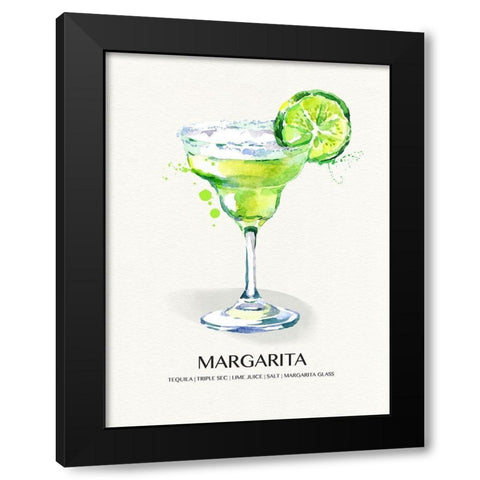 Margarita Black Modern Wood Framed Art Print with Double Matting by Jill, Susan