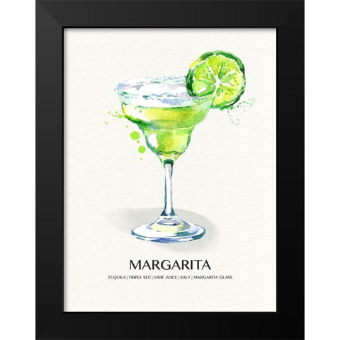 Margarita Black Modern Wood Framed Art Print by Jill, Susan