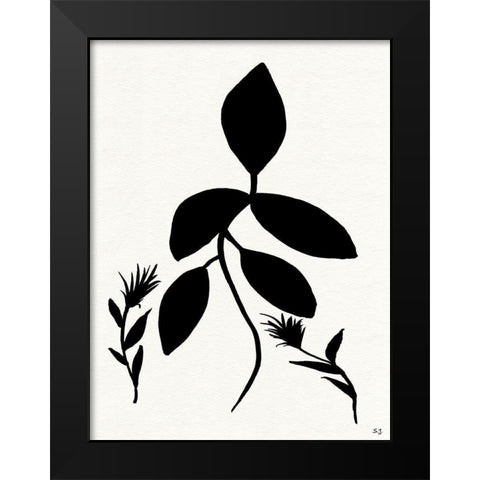 Silhouette Garden I Black Modern Wood Framed Art Print by Jill, Susan