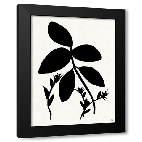 Silhouette Garden II Black Modern Wood Framed Art Print with Double Matting by Jill, Susan