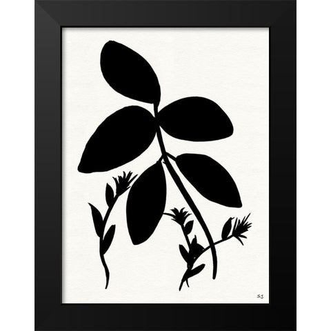 Silhouette Garden II Black Modern Wood Framed Art Print by Jill, Susan
