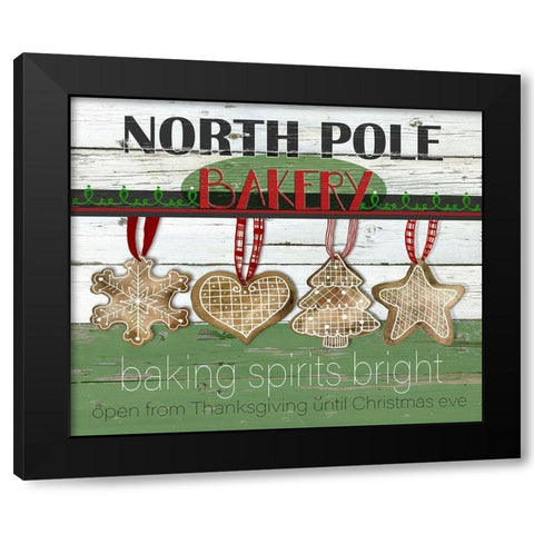 Christmas Bakery Black Modern Wood Framed Art Print by Robinson, Carol