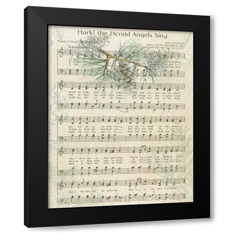 Angels Sing Black Modern Wood Framed Art Print by Robinson, Carol