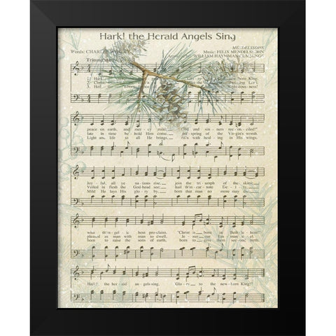 Angels Sing Black Modern Wood Framed Art Print by Robinson, Carol