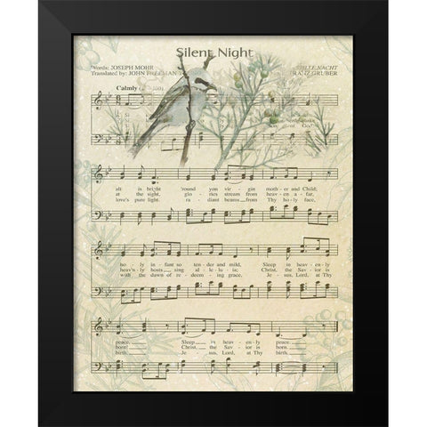 Silent Night Black Modern Wood Framed Art Print by Robinson, Carol