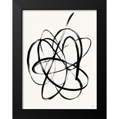 Skate Away II Black Modern Wood Framed Art Print by Jill, Susan