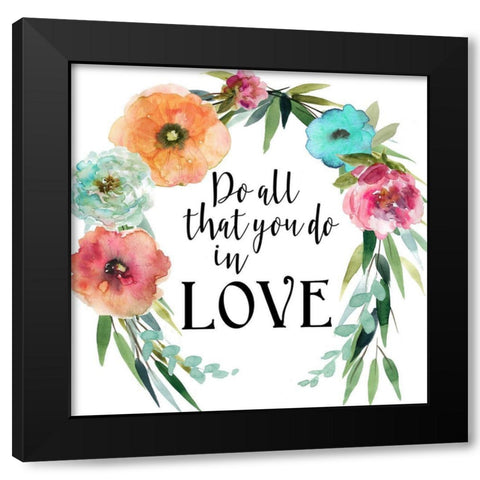 Bright Sentiment I Black Modern Wood Framed Art Print by Robinson, Carol