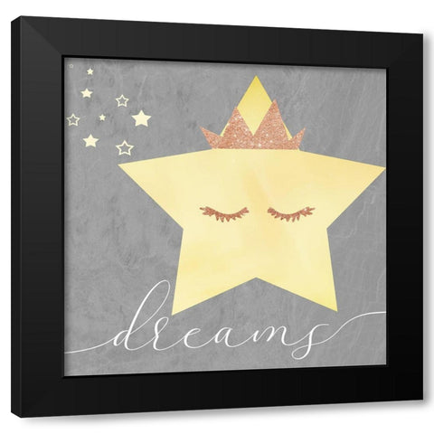 Dreams Black Modern Wood Framed Art Print with Double Matting by Santiago, Daniela