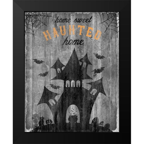 Haunted House Black Modern Wood Framed Art Print by Carpentieri, Natalie