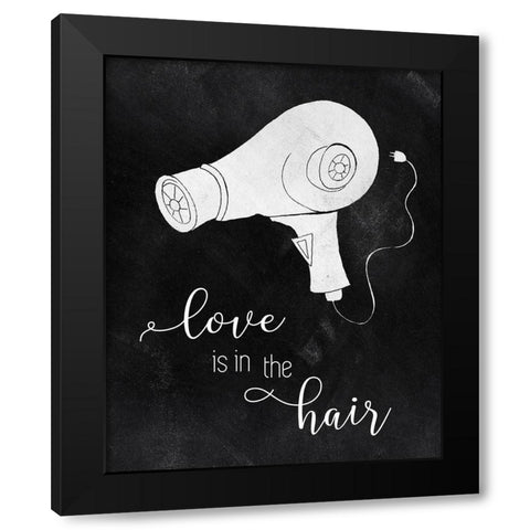 Love the Hair Black Modern Wood Framed Art Print with Double Matting by Tava Studios
