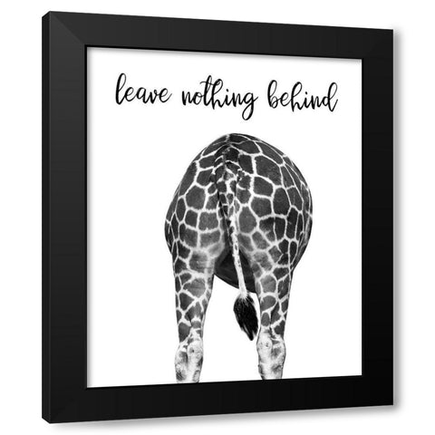 Giraffe Bum Black Modern Wood Framed Art Print by Delimont, Danita