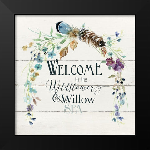 Wildflower Spa Black Modern Wood Framed Art Print by Robinson, Carol
