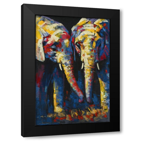 Vibrant Africa Black Modern Wood Framed Art Print by Orme, E. Anthony