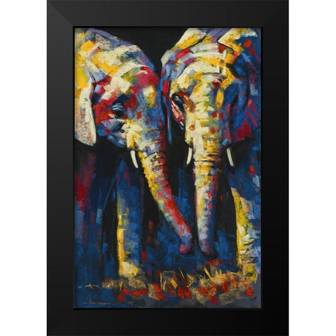 Vibrant Africa Black Modern Wood Framed Art Print by Orme, E. Anthony