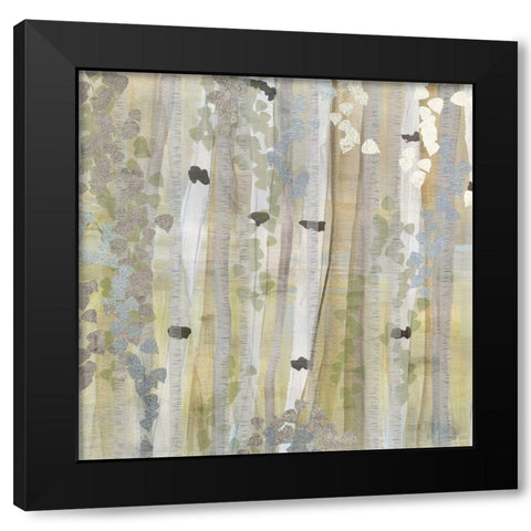 Spring Birch Grove I Black Modern Wood Framed Art Print with Double Matting by Jill, Susan