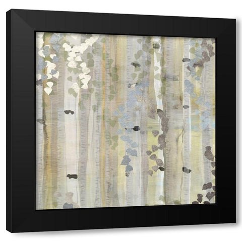 Spring Birch Grove Black Modern Wood Framed Art Print by Jill, Susan