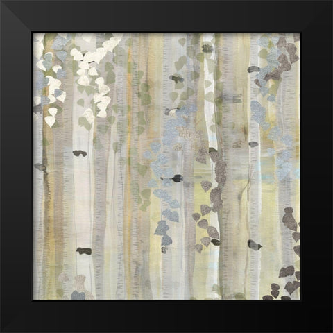 Spring Birch Grove Black Modern Wood Framed Art Print by Jill, Susan