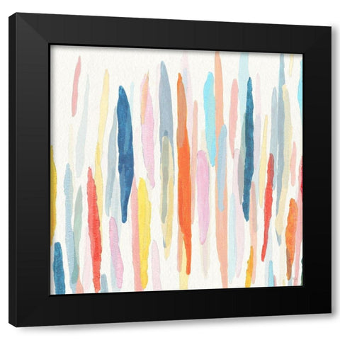Rhythm and Color I Black Modern Wood Framed Art Print with Double Matting by Jill, Susan