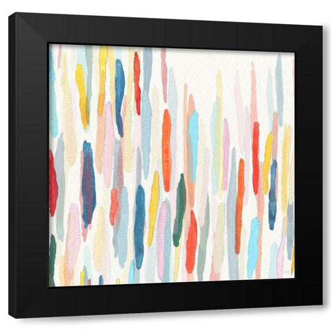 Rhythm and Color II Black Modern Wood Framed Art Print with Double Matting by Jill, Susan