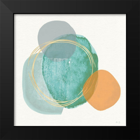 River Jewels II Black Modern Wood Framed Art Print by Jill, Susan