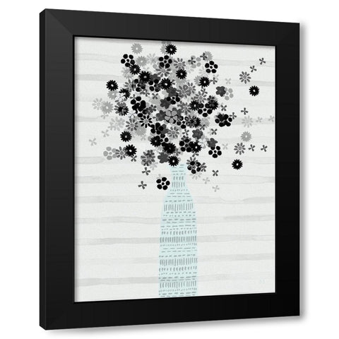 Bouquet of Black and White Black Modern Wood Framed Art Print with Double Matting by Jill, Susan