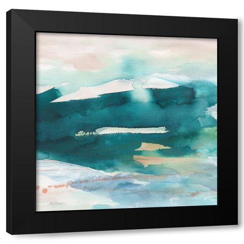 Ocean Lights Black Modern Wood Framed Art Print by Robinson, Carol