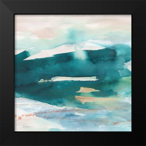 Ocean Lights Black Modern Wood Framed Art Print by Robinson, Carol