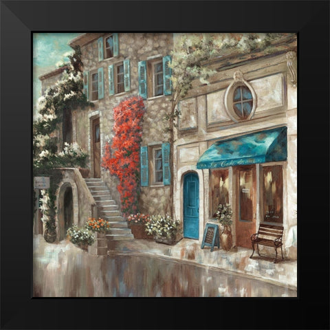 Provence Cafe II Black Modern Wood Framed Art Print by Nan